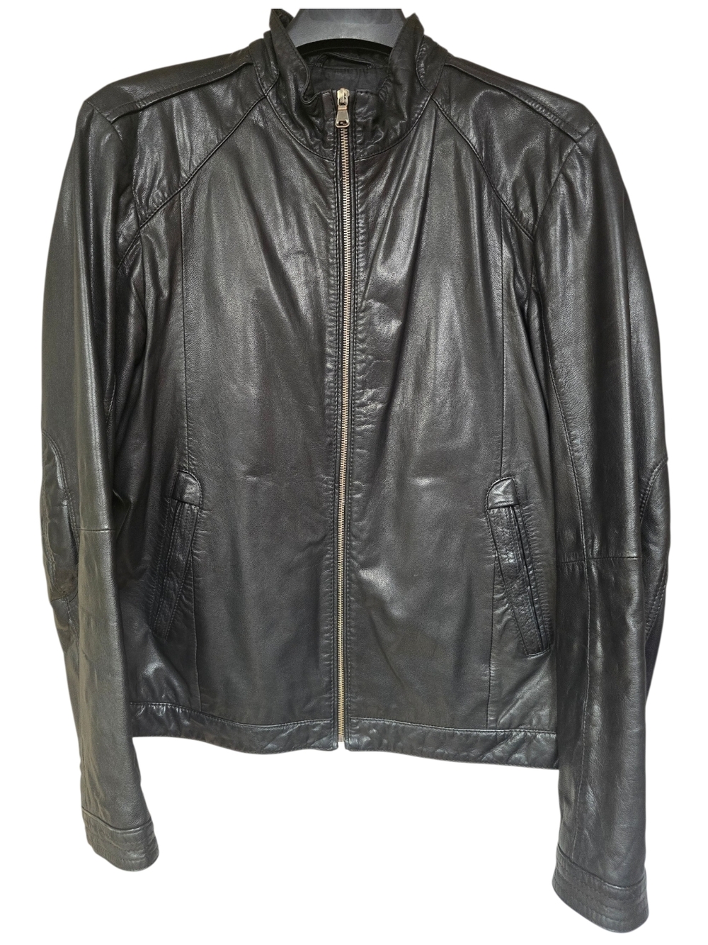 Hugo Boss Black Leather Bomber Jacket